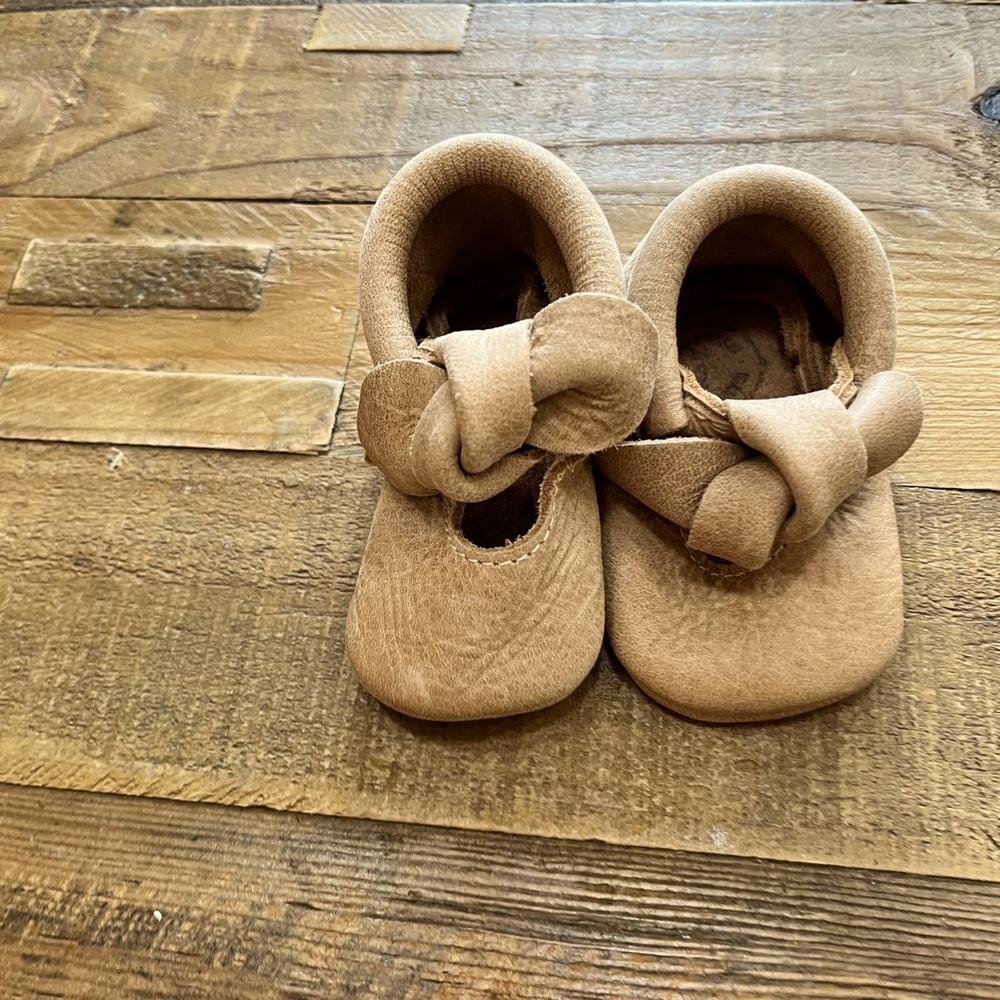 Freshly picked leather moccasins